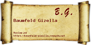 Baumfeld Gizella névjegykártya
